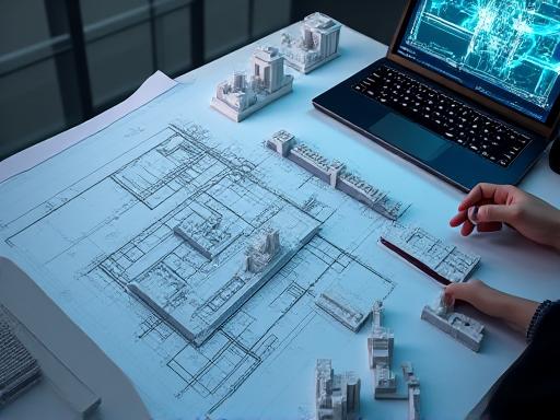 Architectural blueprints and 3D modeling